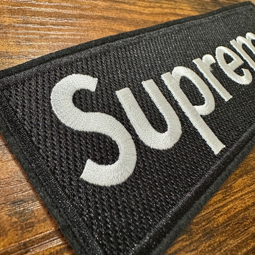 Supreme Black And Gray Logo Patch - image 3